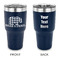 Lumberjack Plaid 30 oz Stainless Steel Ringneck Tumblers - Navy - Double Sided - APPROVAL