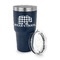 Lumberjack Plaid 30 oz Stainless Steel Ringneck Tumblers - Navy - LID OFF