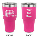 Lumberjack Plaid 30 oz Stainless Steel Tumbler - Pink - Double Sided (Personalized)