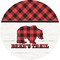 Lumberjack Plaid 5" Multipurpose Round Label - Single Sticker