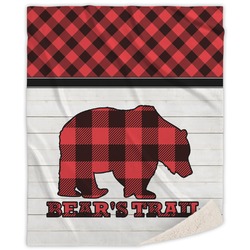 Lumberjack Plaid Sherpa Throw Blanket - 50"x60" (Personalized)