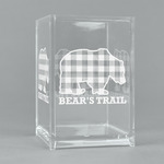 Lumberjack Plaid Acrylic Pen Holder (Personalized)