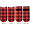 Lumberjack Plaid Adult Ankle Socks - Double Pair - Front and Back - Apvl