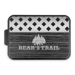 Lumberjack Plaid Aluminum Baking Pan with Black Lid (Personalized)