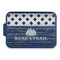 Lumberjack Plaid Aluminum Baking Pan - Navy Lid - FRONT