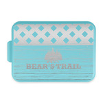 Lumberjack Plaid Aluminum Baking Pan with Teal Lid (Personalized)