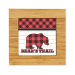 Lumberjack Plaid Bamboo Trivet with Ceramic Tile Insert (Personalized)