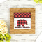 Lumberjack Plaid Bamboo Trivet with 6" Tile - LIFESTYLE