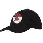 Lumberjack Plaid Baseball Cap - Black (Personalized)