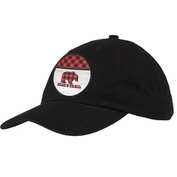 Lumberjack Plaid Baseball Cap - Black (Personalized)