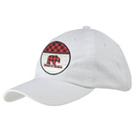 Lumberjack Plaid Baseball Cap - White (Personalized)