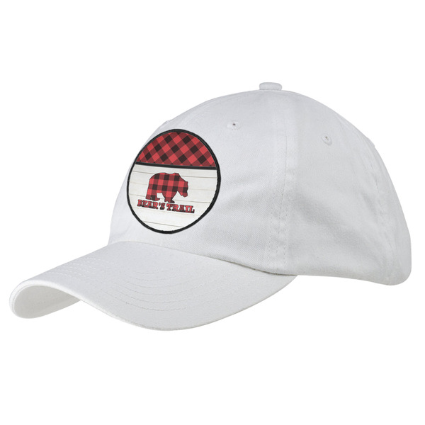 Custom Lumberjack Plaid Baseball Cap - White (Personalized)