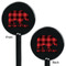 Lumberjack Plaid Black Plastic 5.5" Stir Stick - Double Sided - Round - Front & Back