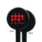 Lumberjack Plaid Black Plastic 7" Stir Stick - Single Sided - Round - Front & Back