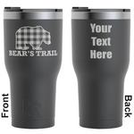 Lumberjack Plaid RTIC Tumbler - Black - Engraved Front & Back (Personalized)