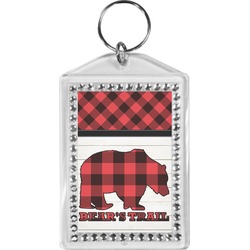 Lumberjack Plaid Bling Keychain (Personalized)