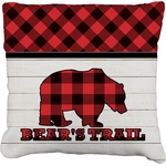 Lumberjack Plaid Faux-Linen Throw Pillow 20" (Personalized)