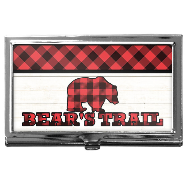 Custom Lumberjack Plaid Business Card Case