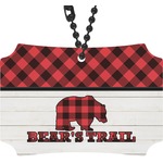 Lumberjack Plaid Rear View Mirror Ornament (Personalized)