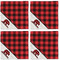 Lumberjack Plaid Cloth Napkins - Personalized Lunch (APPROVAL) Set of 4