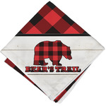 Lumberjack Plaid Cloth Cocktail Napkin - Single w/ Name or Text