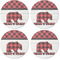 Lumberjack Plaid Coaster Round Rubber Back - Apvl