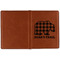 Lumberjack Plaid Cognac Leather Passport Holder Outside Single Sided - Apvl