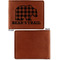 Lumberjack Plaid Cognac Leatherette Bifold Wallets - Front and Back Single Sided - Apvl