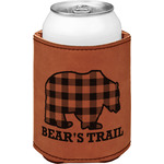 Lumberjack Plaid Leatherette Can Sleeve - Single Sided (Personalized)