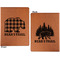 Lumberjack Plaid Cognac Leatherette Portfolios with Notepad - Large - Double Sided - Apvl