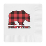 Lumberjack Plaid Embossed Decorative Napkins (Personalized)