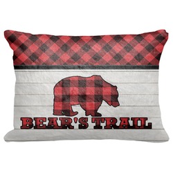 Lumberjack Plaid Decorative Baby Pillowcase - 16"x12" (Personalized)