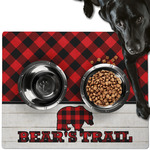 Lumberjack Plaid Dog Food Mat - Large w/ Name or Text