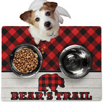 Lumberjack Plaid Dog Food Mat - Medium w/ Name or Text