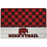 Lumberjack Plaid Dog Food Mat w/ Name or Text