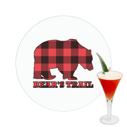 Lumberjack Plaid Printed Drink Topper -  2.5" (Personalized)