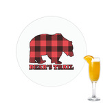 Lumberjack Plaid Printed Drink Topper - 2.15" (Personalized)