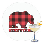 Lumberjack Plaid Printed Drink Topper - 3.5" (Personalized)