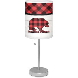 Lumberjack Plaid 7" Drum Lamp with Shade Polyester (Personalized)