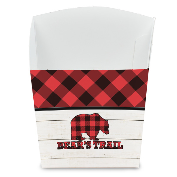 Custom Lumberjack Plaid French Fry Favor Boxes (Personalized)