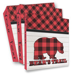 Lumberjack Plaid 3 Ring Binder - Full Wrap (Personalized)