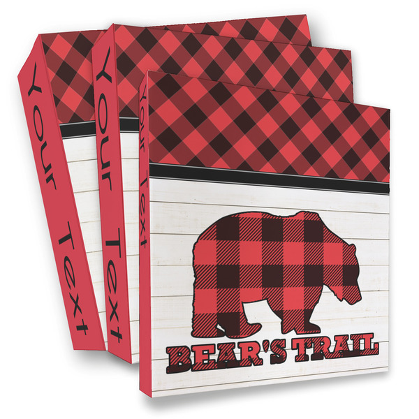 Custom Lumberjack Plaid 3 Ring Binder - Full Wrap (Personalized)