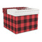 Lumberjack Plaid Gift Boxes with Lid - Canvas Wrapped - Large - Front/Main