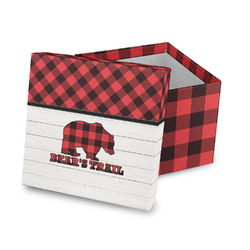 Lumberjack Plaid Gift Box with Lid - Canvas Wrapped (Personalized)
