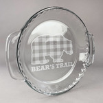 Lumberjack Plaid Glass Pie Dish - 9.5in Round (Personalized)