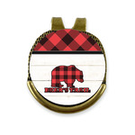 Lumberjack Plaid Golf Ball Marker - Hat Clip - Gold