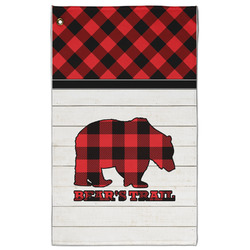 Lumberjack Plaid Golf Towel - Poly-Cotton Blend w/ Name or Text