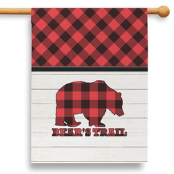 Lumberjack Plaid 28" House Flag - Double Sided (Personalized)