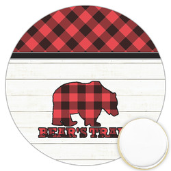 Lumberjack Plaid Printed Cookie Topper - 3.25" (Personalized)