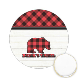 Lumberjack Plaid Printed Cookie Topper - 2.15" (Personalized)